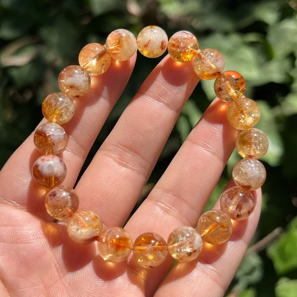 10mm‎ stretchable milky citrine bracelet